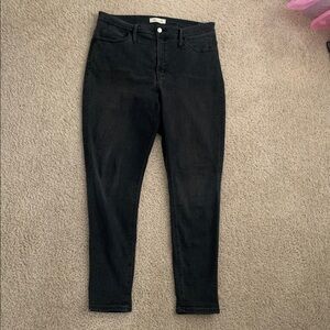 Madewell Charcoal Denim curvy skinny roadtrippers